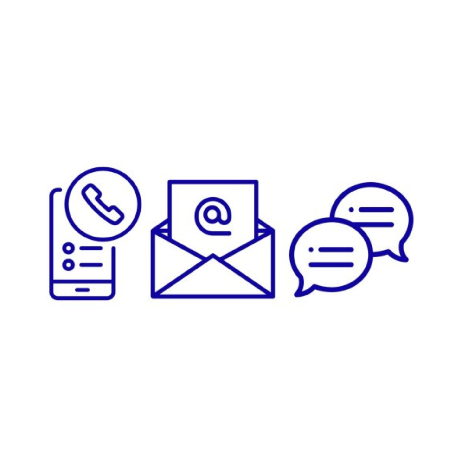 Mobiltelefon, E-Mail, Chat (Icons)