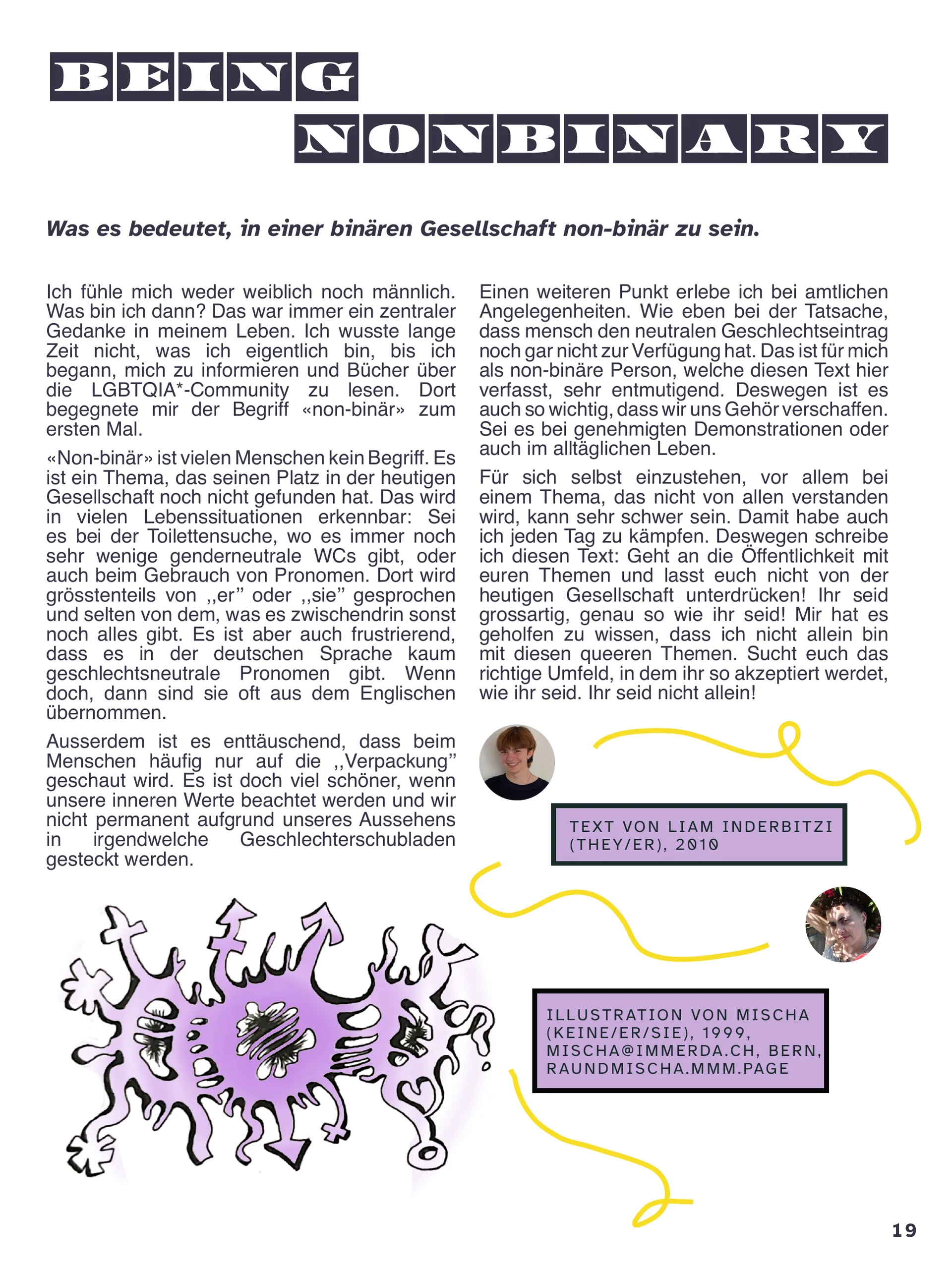 Milchbüechli #57, Seite 18 – Being Nonbinary